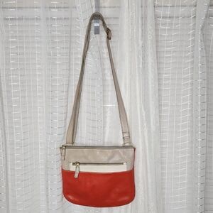 Y2K Fossil Women's Fiona Small Leather Crossbody Bag Purse Tote Pocketbook
